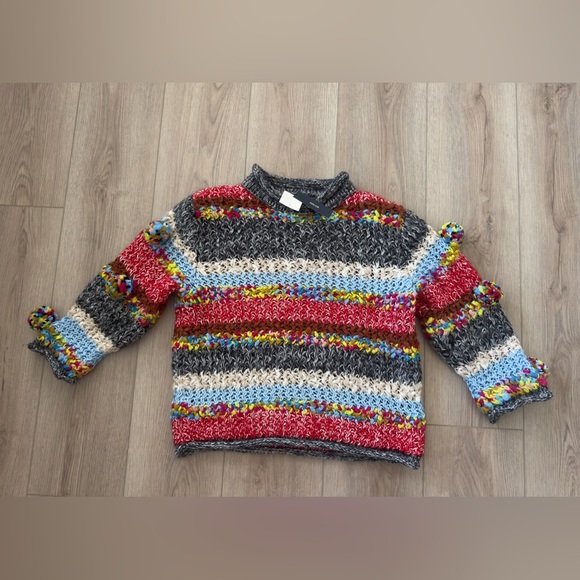 Zara Vibrant Knit Sweater - Red, Blue, Gray 🌈🦄 ❤️ - Picture 3 of 11
